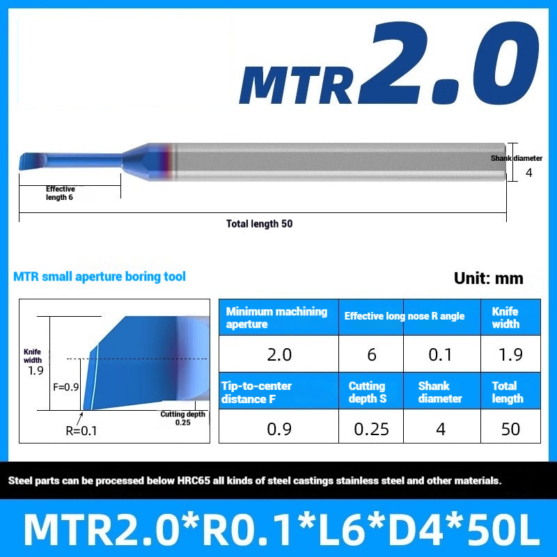 1122-MTR Small Bore Boring Tools Precision Boring Tools for Wear-Resistant Steel CNC Boring Bars Tungsten Carbide Alloy Shock-Resistant Miniature Turning Tools Shandong Denso Pricision Tools Co.,Ltd.